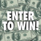 Enter To Win Money Dollars Background Contest Raffle Prize Award vector illustration Enter To Win Money Dollars Background Contest Raffle Prize Award vector illustration