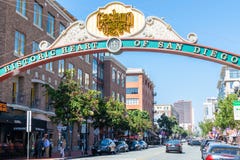 Entrada al cuarto de Gaslamp en San Diego California imagen de archivo Entrada al cuarto de Gaslamp en San Diego California imagen de archivo