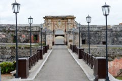 The entrance door of La Cabana fortress at Havana stock photography The entrance door of La Cabana fortress at Havana stock photography