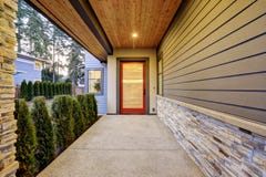 Entrance of Luxurious new construction home in Bellevue, WA royalty free stock photo Entrance of Luxurious new construction home in Bellevue, WA royalty free stock photo