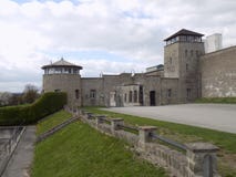 Entrance of the Mathausen concentration camp stock photo Entrance of the Mathausen concentration camp stock photo