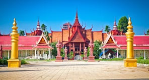 Entrance Of National Museum, Phnom Penh, Cambodia. Royalty Free Stock Photos