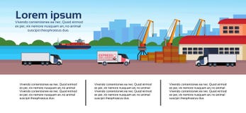 Entrega infographic do armazém da carga do molde do negócio industrial da logística do guindaste da carrinha da carga do navio do ilustração royalty free Entrega infographic do armazém da carga do molde do negócio industrial da logística do guindaste da carrinha da carga do navio do ilustração royalty free