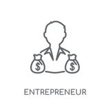 Entrepreneur linear icon. Modern outline Entrepreneur logo conce stock illustration Entrepreneur linear icon. Modern outline Entrepreneur logo conce stock illustration