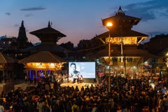 Entrevue de Prabal Gurung au festival 2018 de Katmandou de photo, en Pat photo stock Entrevue de Prabal Gurung au festival 2018 de Katmandou de photo, en Pat photo stock