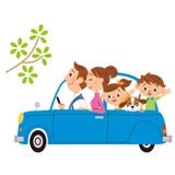 Entro para una impulsión, las familias ilustración del vector Entro para una impulsión, las familias ilustración del vector