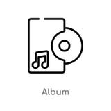 Entwurfsalbum-Vektorikone lokalisiertes schwarzes einfaches Linienelementillustration vom Musikkonzept editable Vektoranschlag-Al vektor abbildung Entwurfsalbum-Vektorikone lokalisiertes schwarzes einfaches Linienelementillustration vom Musikkonzept editable Vektoranschlag-Al vektor abbildung