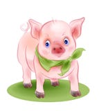 Entzückendes piggy ist das Symbol von Rippenstücken neues Year2019 stock abbildung Entzückendes piggy ist das Symbol von Rippenstücken neues Year2019 stock abbildung