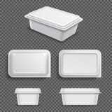 Envase de comida plástico en blanco blanco para la extensión o la mantequilla de la margarina Ejemplo realista del vector 3D ilustración del vector Envase de comida plástico en blanco blanco para la extensión o la mantequilla de la margarina Ejemplo realista del vector 3D ilustración del vector