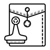 Envelope do correio com um ?cone do selo ilustração do vetor Envelope do correio com um ?cone do selo ilustração do vetor