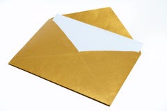 Envelope do ouro Fotografia de Stock Envelope do ouro Fotografia de Stock