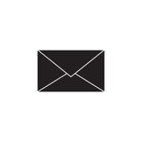 Envelope flat icon. Vector illustrtation isolated on white background. stock illustration Envelope flat icon. Vector illustrtation isolated on white background. stock illustration
