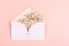 Envelope on pink background royalty free stock photo Envelope on pink background royalty free stock photo