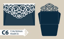 Enveloppe de félicitations de calibre avec le modèle à jour découpé illustration libre de droits Enveloppe de félicitations de calibre avec le modèle à jour découpé illustration libre de droits