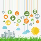 Environment, ecology infographic elements. Environmental risks, Royalty Free Illustration Environment, ecology infographic elements. Environmental risks, Royalty Free Illustration