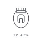 epliator lineair pictogram Modern het embleemconcept van overzichtsepliator op wh stock illustratie epliator lineair pictogram Modern het embleemconcept van overzichtsepliator op wh stock illustratie