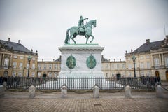 The Equestrian Statue. Amalienborg. Copenhagen. Denmark. stock photos The Equestrian Statue. Amalienborg. Copenhagen. Denmark. stock photos