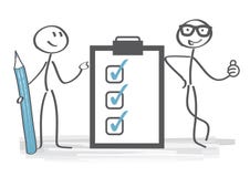  Equipe e prancheta ilustração do vetor