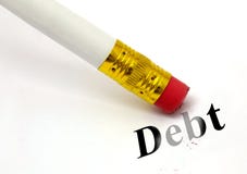 Erase Debt Stock Photography