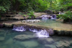 Erawan Waterfall In Thailand Royalty Free Stock Image Erawan Waterfall In Thailand Royalty Free Stock Image