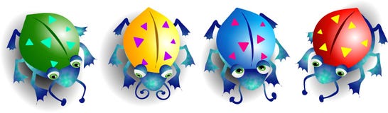 Erros coloridos ilustração stock Erros coloridos ilustração stock