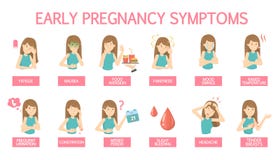 Erste Symptome Der Schwangerschaft Krankheit Und Verstopfung Vektor Abbildung Illustration Von Krankheit Schwangerschaft 130192969