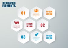 Esagono di vettore infographic punti o processi illustrazione vettoriale Esagono di vettore infographic punti o processi illustrazione vettoriale