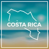 Esboço áspero do mapa de Costa Rica contra o contexto ilustração royalty free Esboço áspero do mapa de Costa Rica contra o contexto ilustração royalty free