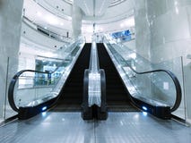 Escalator In Department Store Royalty Free Stock Photography
