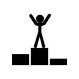 Escalera, éxito, blanco, icono del triunfo Puede ser utilizado para la web, logotipo, app móvil, UI, UX ilustración del vector Escalera, éxito, blanco, icono del triunfo Puede ser utilizado para la web, logotipo, app móvil, UI, UX ilustración del vector