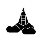 Escalera, éxito, encima de, icono de la flecha Puede ser utilizado para la web, logotipo, app móvil, UI, UX stock de ilustración Escalera, éxito, encima de, icono de la flecha Puede ser utilizado para la web, logotipo, app móvil, UI, UX stock de ilustración