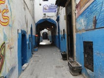 Escena de la calle de Essaouira Medina, Marruecos Fotografía de archivo libre de regalías Escena de la calle de Essaouira Medina, Marruecos Fotografía de archivo libre de regalías