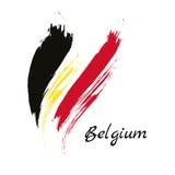 A escova colorida de Bélgica afaga o ícone belga pintado da bandeira do país nacional Textura pintada ilustração do vetor A escova colorida de Bélgica afaga o ícone belga pintado da bandeira do país nacional Textura pintada ilustração do vetor