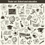 Escuela y vector de los garabatos de la educación stock de ilustración Escuela y vector de los garabatos de la educación stock de ilustración