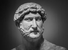 Escultura romana antiga do imperador Hadrian fotos de stock Escultura romana antiga do imperador Hadrian fotos de stock
