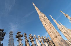 Esculturas de Milan Cathedral Imagen de archivo Esculturas de Milan Cathedral Imagen de archivo