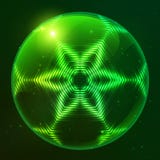 Esfera brillante verde del vector del techno libre illustration Esfera brillante verde del vector del techno libre illustration