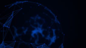 Esfera, globo e espaço sob a forma de um plexo Fundo geométrico abstrato com linhas, os pontos e triângulos moventes ilustração do vetor Esfera, globo e espaço sob a forma de um plexo Fundo geométrico abstrato com linhas, os pontos e triângulos moventes ilustração do vetor