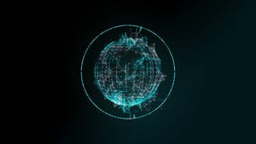 Esfera, globo e espaço sob a forma de um plexo Fundo geométrico abstrato com linhas, os pontos e triângulos moventes ilustração stock Esfera, globo e espaço sob a forma de um plexo Fundo geométrico abstrato com linhas, os pontos e triângulos moventes ilustração stock