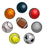 Esferas dos esportes ajustadas ilustração do vetor Esferas dos esportes ajustadas ilustração do vetor