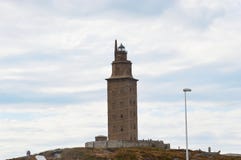 Espanha, Galiza, um Coruna, Hercules Tower Lighthouse imagem de stock royalty free Espanha, Galiza, um Coruna, Hercules Tower Lighthouse imagem de stock royalty free