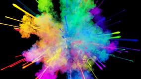 Esplosione di polvere isolata su fondo nero animazione 3d delle particelle come effetti variopinti delle sovrapposizioni o del fo archivi video Esplosione di polvere isolata su fondo nero animazione 3d delle particelle come effetti variopinti delle sovrapposizioni o del fo archivi video