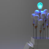 esprit humain en métal 3d dans une ampoule illustration libre de droits esprit humain en métal 3d dans une ampoule illustration libre de droits