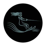 Esqui aquático ilustração stock Esqui aquático ilustração stock