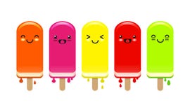 Personnage De Dessin Animé De Glace à Leau De Vert De Chaux