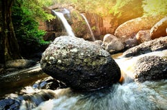 Haew suwat waterfall @Kao Yai stock image Haew suwat waterfall @Kao Yai stock image
