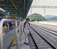 Estación de tren de Gapyeong en Corea del Sur fotos de archivo libres de regalías Estación de tren de Gapyeong en Corea del Sur fotos de archivo libres de regalías