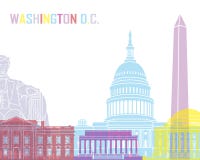 Estallido del horizonte del Washington DC ilustración del vector Estallido del horizonte del Washington DC ilustración del vector
