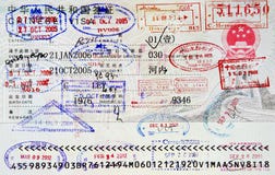 Estampilles de passeport Images libres de droits Estampilles de passeport Images libres de droits