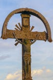 Estatua vieja de Jesus Christ, tema religioso cristiano fotografía de archivo Estatua vieja de Jesus Christ, tema religioso cristiano fotografía de archivo